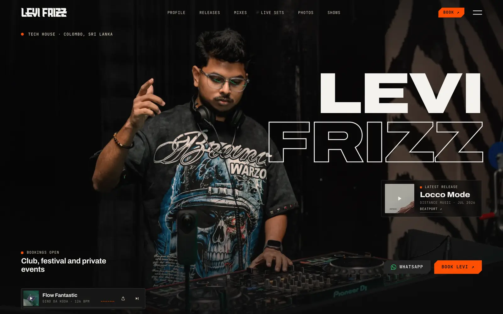 Levi Frizz: the first screen